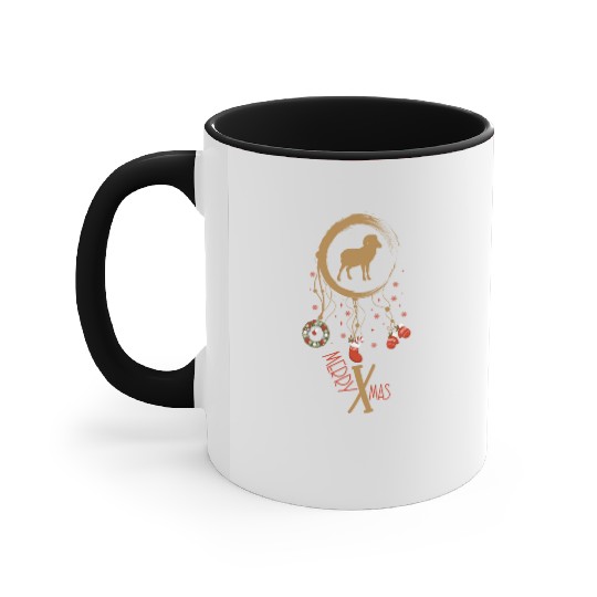 Winter dreamcatcher Christmas Capricorn Accent Mugs