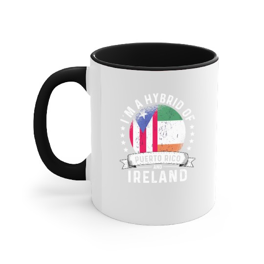 Puerto Rico Flag Ireland Grown Country Flags Accent Mugs