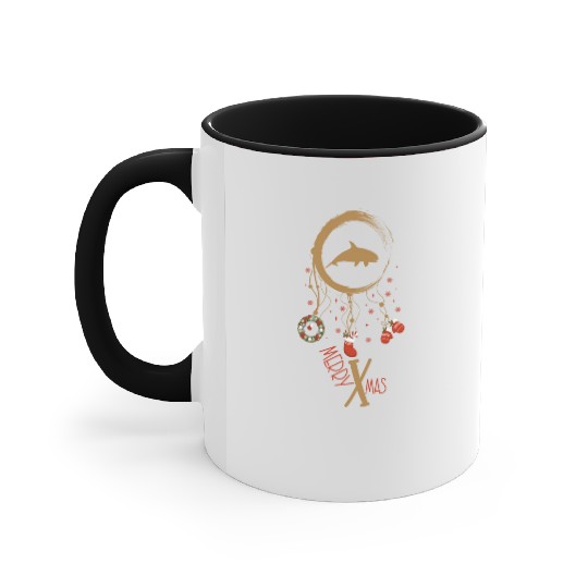 Winter dreamcatcher Christmas Orca Accent Mugs
