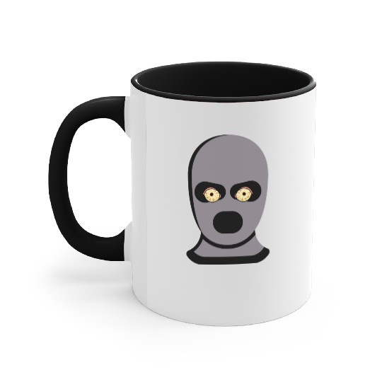 grey thief ski mask Accent Mugs