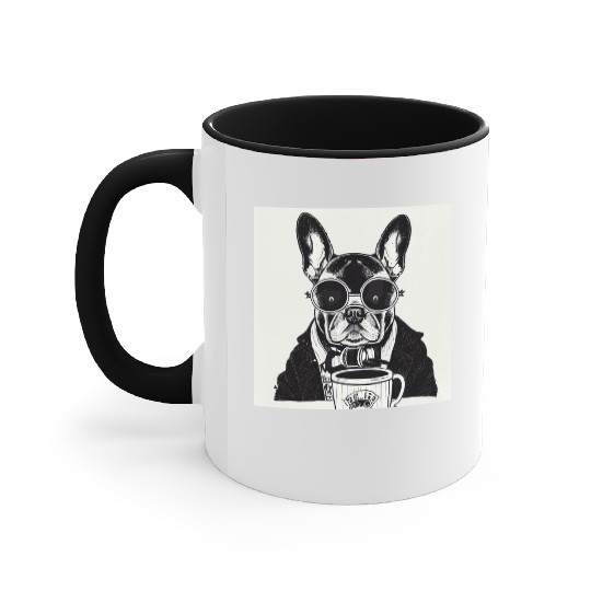I love dog and coffee Accent Mugs
