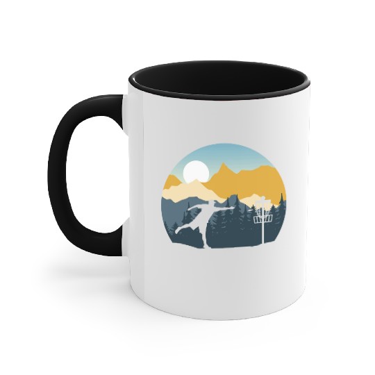 Disc Golf - Disc Golfing Player Ultimate Frisbee Accent Mugs