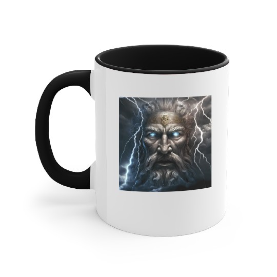 Portrait of Zeus Accent Mugs