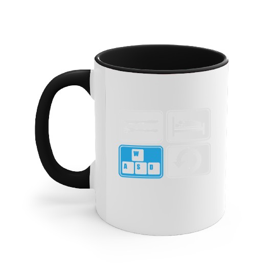 gaming daily repeat computer Accent Mugs