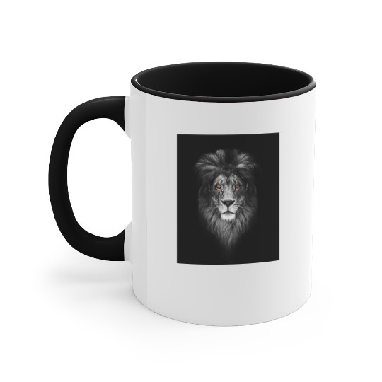 The Majestic Lion Head Accent Mugs unisex