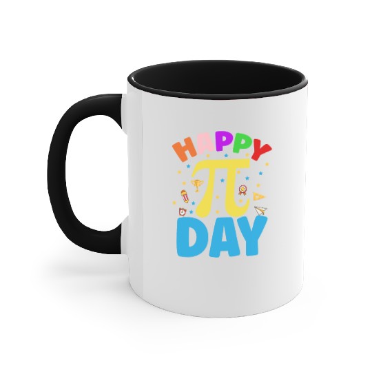 Happy Pi Day Kids Math Teachers Student Professor Accent Mugs