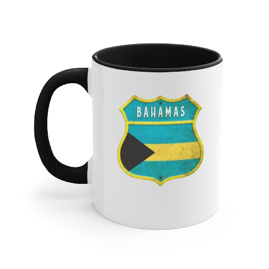 Bahamas coat of arms flag design Accent Mugs