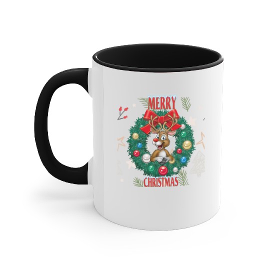 Christmas reindeer Accent Mugs