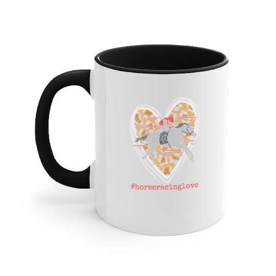Horse Racing Horse Betting Gambling Leopard Heart Accent Mugs