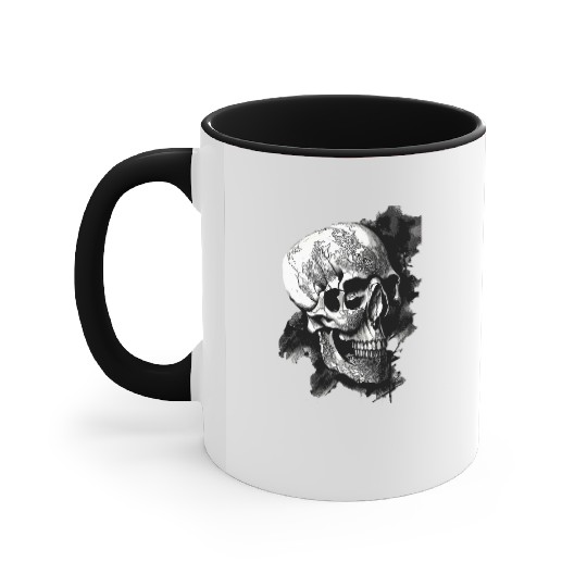 Fancy Pirate Skull Accent Mugs