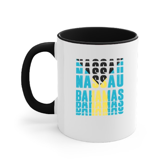 Nassau Bahamas flag design Accent Mugs
