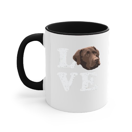 I Love My Chocolate Lab Labrador Retriever Dog Accent Mugs