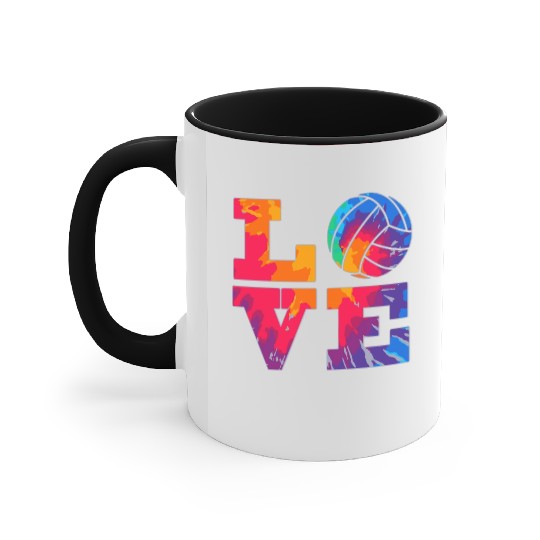 Volleyball Love Tie Dye Look Forn Girls Great Accent Mugs
