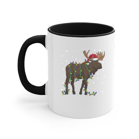 Moose Christmas Scandinavia Animal Accent Mugs