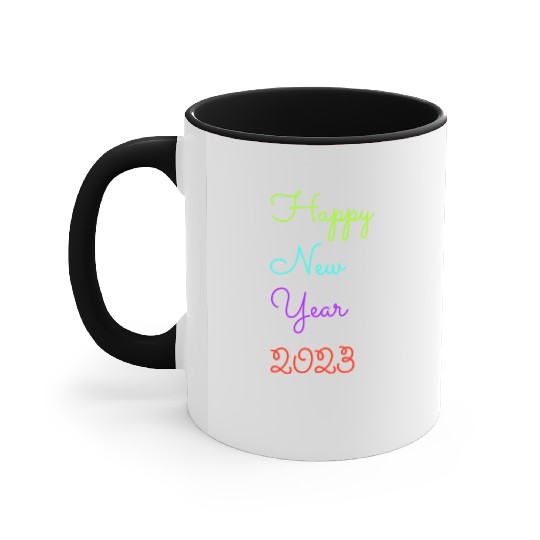 My tree Happy New Year 2023 Accent Mugs
