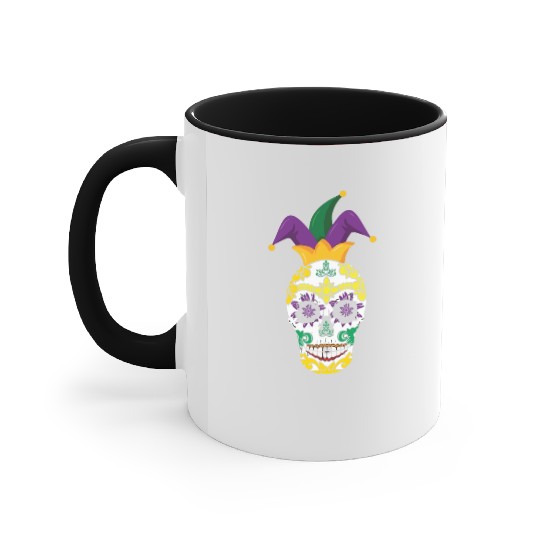 Bone Skeleton Festival Parade Beads Mardi Gras Accent Mugs