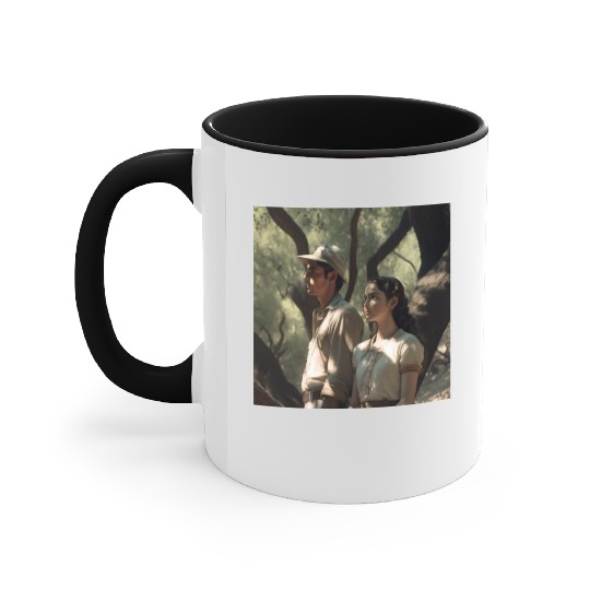 screengrab from a 1920s film scene beautiful Accent Mugs