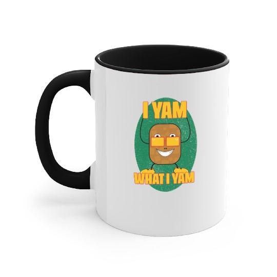 I yam what I yam Accent Mugs