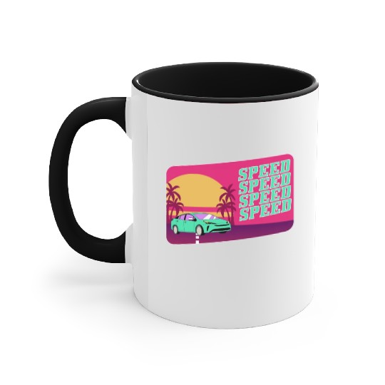 retro race Accent Mugs