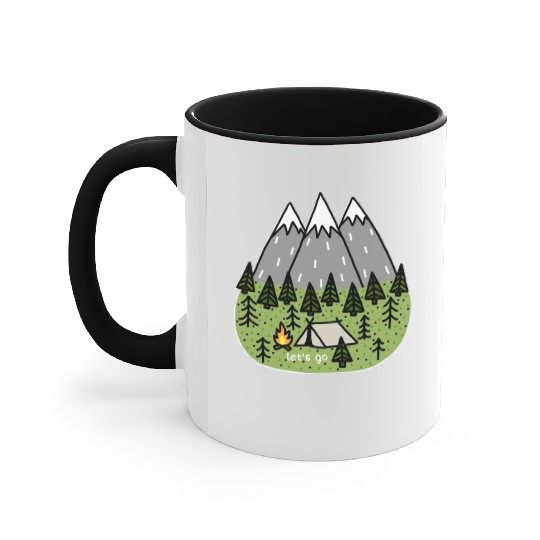 Camping Mountain Accent Mugs