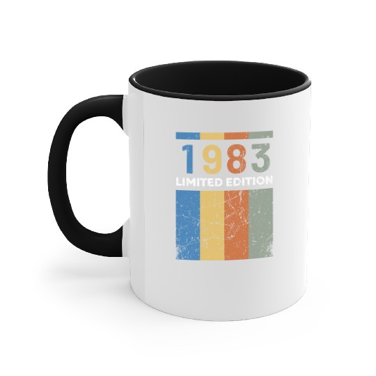 40 Years Vintage 1983 Retro 40th Birthday Accent Mugs