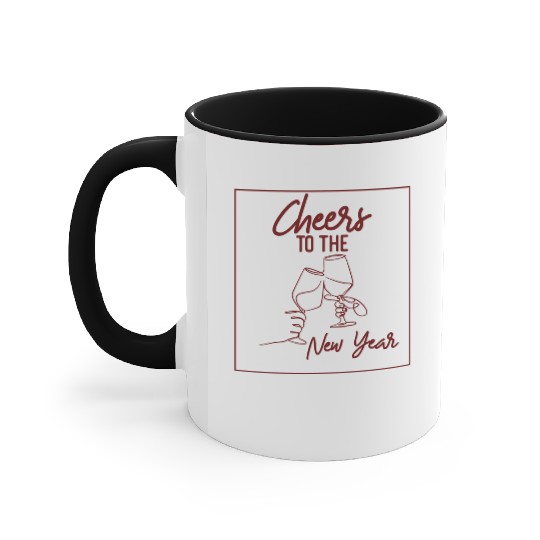 Cheers To The New Year 2023 NYE Party Glasses Accent Mugs
