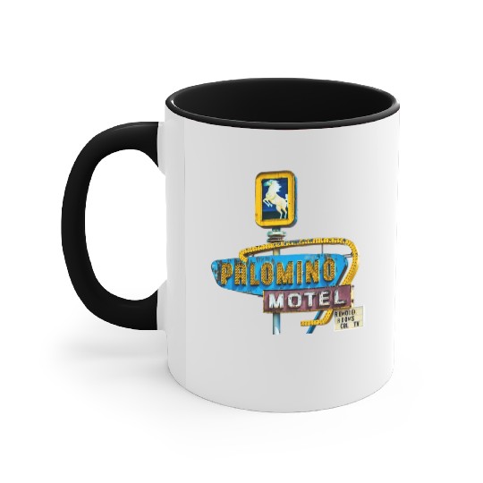 Route 66 Neon Palomino Motel Tucumcari, New Mexico Accent Mugs
