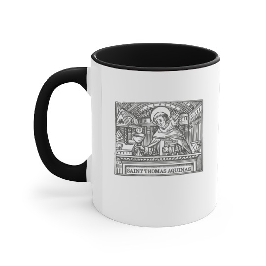 St Thomas Aquinas Patron Saint Students Catholic S Accent Mugs