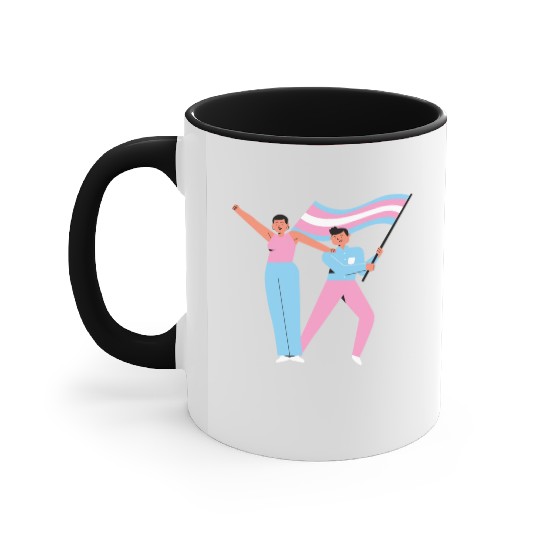 lesbian lgbtq pride valentine day 2023 valentines Accent Mugs