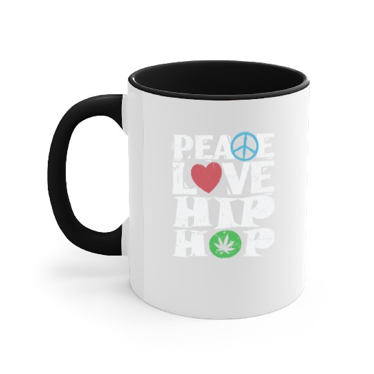 Peace Love Hip Hop Music Direction Rap Accent Mugs