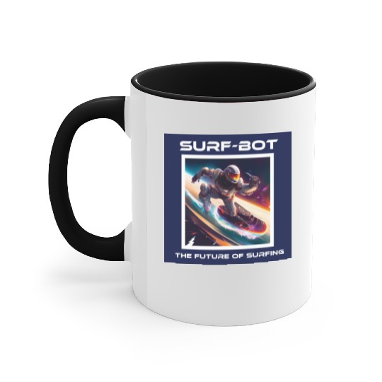 Robot Silver Surfer Accent Mugs