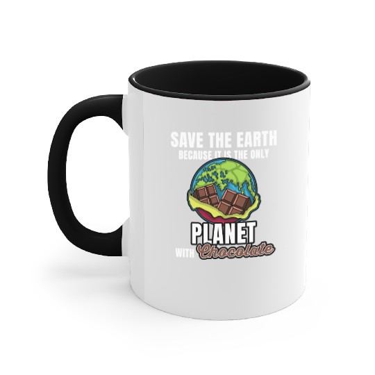 Save Planet Chocolate Accent Mugs