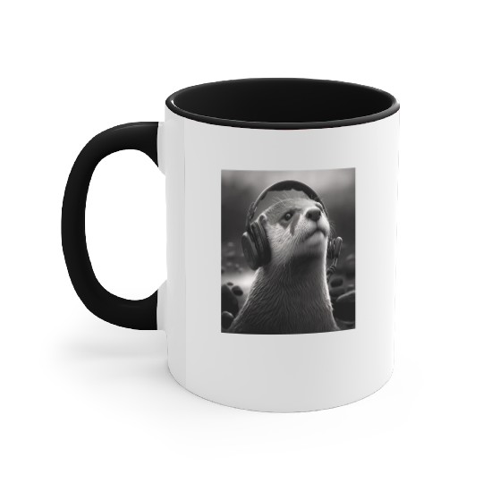 Musician Animal Pet Owners Otter Music Lover Accent Mugs