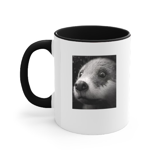 Fashionable Otter Design Cool Sea Otter With Blue Accent Mugs