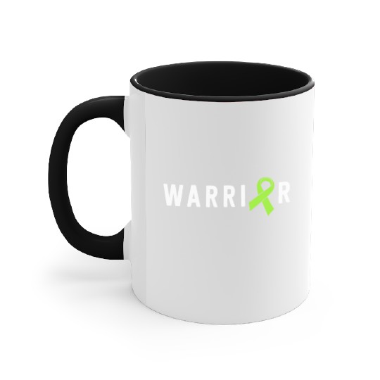 Warrior Lime Green Awareness Ribbon Lyme Disease Accent Mugs