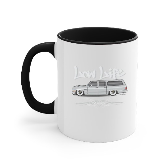 low life Light Silver Accent Mugs