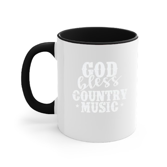 God bless Country Music USA America Cowboys Accent Mugs