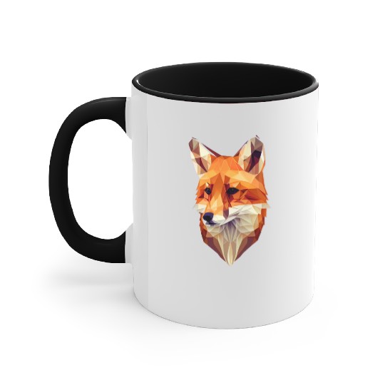Fox Polygon Wild Animal Lover Wildlife Zookeeper Accent Mugs
