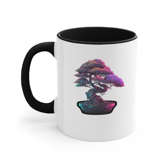 Synthwave Bonsai Tree Accent Mugs