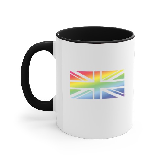 Union Jack / Rainbow Flag (Great Britain / UK) Accent Mugs