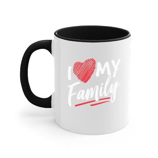 I Love My Family Gathering Families Reunion Accent Mugs