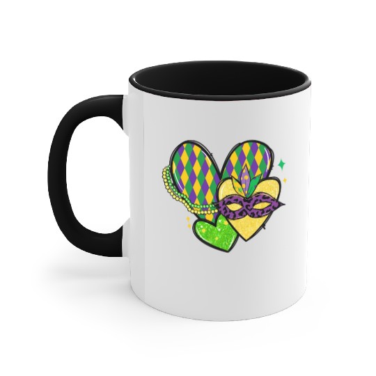 New Orleans Kids Girls Love Mardi Gras Outfit Accent Mugs