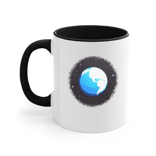 Sweet Cartoon Representation of Planet Earth 9 Accent Mugs