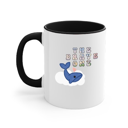 The brave one whale cute Accent Mugs