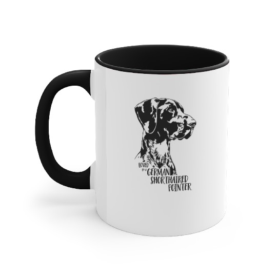 Loved by a German Shorthaired Pointer dog mom Accent Mugs