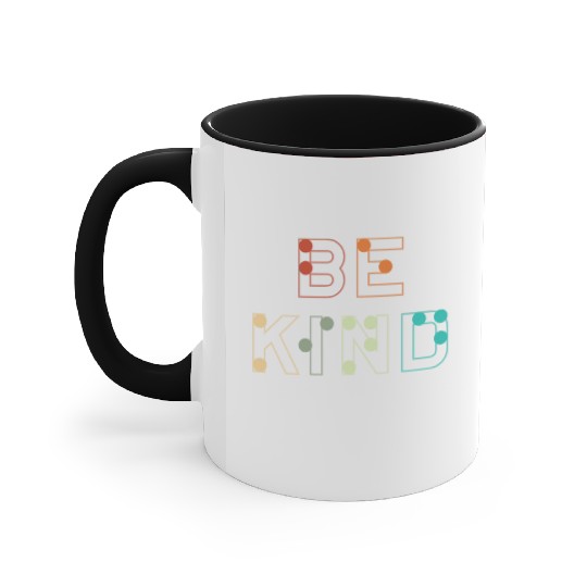 Retro Kindness Braille Language Braille Alphabet Accent Mugs