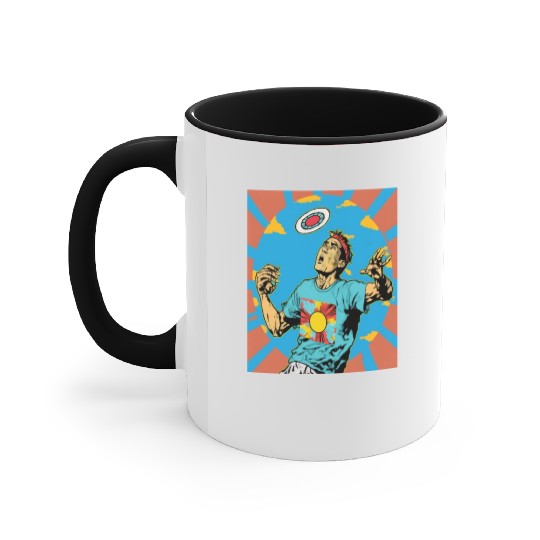 Ultimate Frisbee Retirement Appreciation Pop Art Accent Mugs
