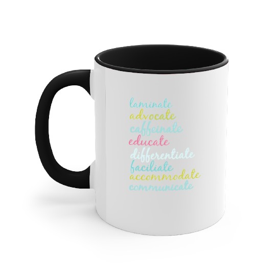 Special Education Teacher Laminate Advocate Caffei Accent Mugs