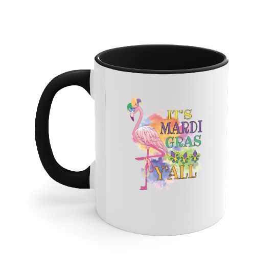 Mardi Gras Flamingo Funny Carnival Party Gift Idea Accent Mugs