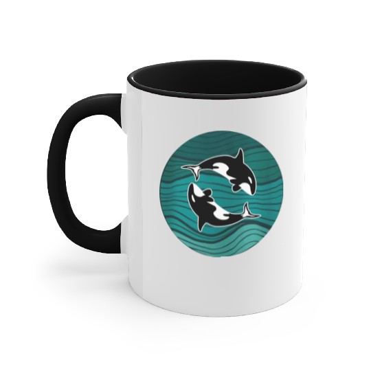 Orca Is My Valentine Life Is Better With Orca Accent Mugs